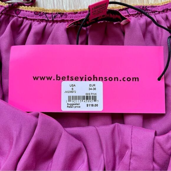 NWT Betsey Johnson Pink/Purple Vines of Bali Mini Dress - Size: Small - Picture 10 of 13
